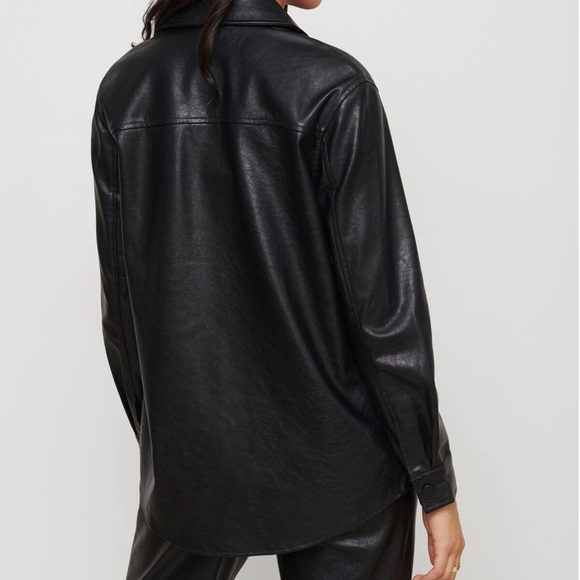 Dynamite Brooklyn Faux Leather Shacket - Picture 2 of 6